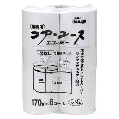 春日製紙工業 コアユース170エコノミー 6ロール 170m　5パック（直送品）