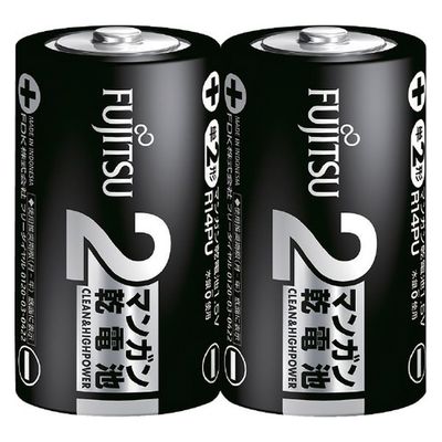 富士通 富士通マンガン乾電池 単2形 2本入 R14PU(2S) 1セット(30パック)（直送品）