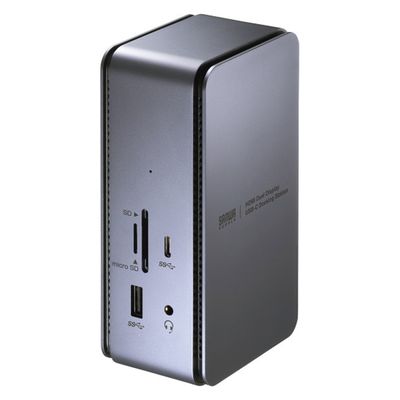 サンワサプライ ドッキングステーション USB-C HDMI×2 USBハブ 2画面出力 ドライバ不要 USB-CVDK12 1個（直送品）