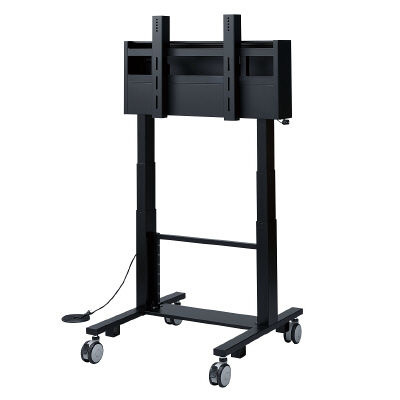 サンワサプライ 60型～84型対応 電動上下昇降液晶・プラズマディスプレイスタンド（高耐荷重仕様） CR-PL24BK 1台（直送品）