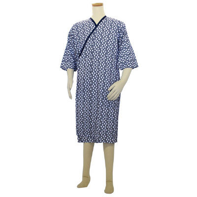 幸和製作所 テイコブ介護用ねまき 紳士用 紺 フリーサイズ PA06（直送品）