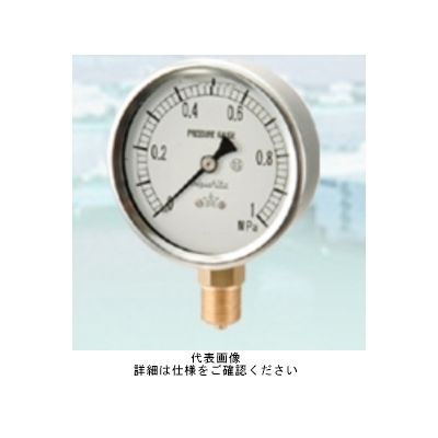 右下精器製造 グリセリン入圧力計 汎用品 G-AU1/4-60X0.16MPA 1個（直送品） - アスクル