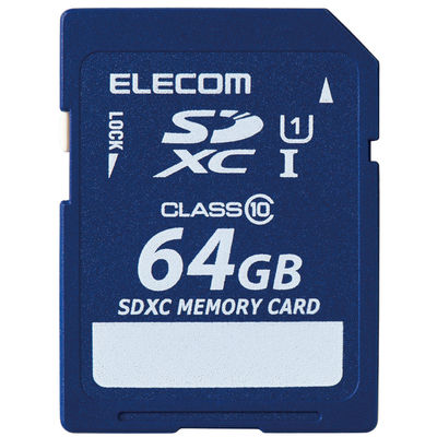 SDカード 64GB Class10 データ復旧 SDXCカード MF-FSD064GC10R 1個 エレコム（直送品）