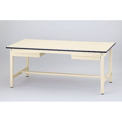 東洋事務器工業 ワークテーブル(引出し2個付き) 1800×750×740mm SWRN2-1875-II 1個 1-2866-12（直送品）