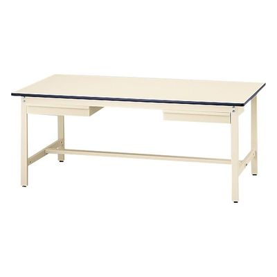 東洋事務器工業 ワークテーブル(引出し2個付き) 1800×900×740mm SWRN2-1890-II 1個 1-2867-12（直送品）