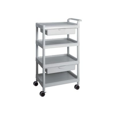 アズワン モバイルイージーカート(トールタイプ/ワイド32)グレー 4段 引出しあり ME32F 1個 3-6643-06（直送品）