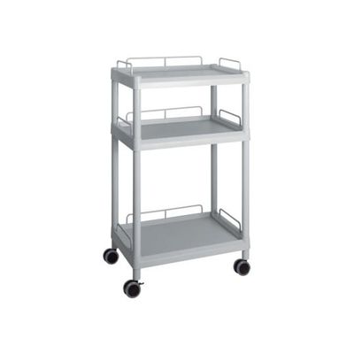 アズワン モバイルイージーカート(トールタイプ/ワイド32) 3段 ガード枠あり (グレー) ME32G 1個 3-6643-07（直送品）