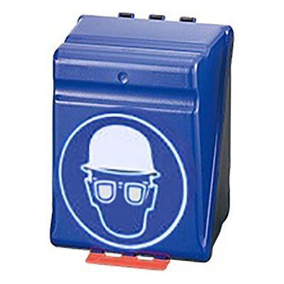 アズワン ヘルメット+保護メガネ用安全保護用具保管ケース ブルー 3-7122-05 1個（直送品）