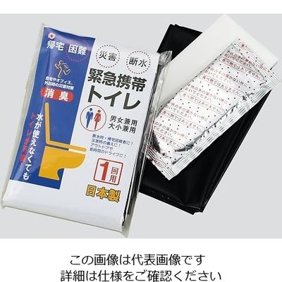 ゼニス 緊急携帯トイレ KWー1 1回用 250個入 3-4623-01 1箱(250個)（直送品）