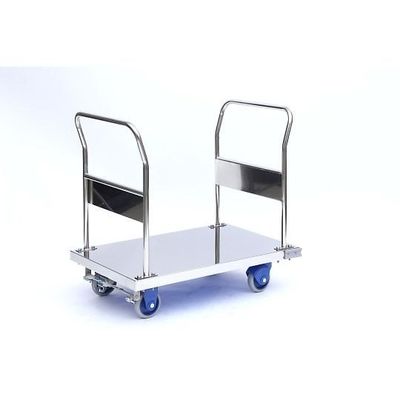 金沢車輌 静音ステンレス台車 両ハンドル ブレーキあり 積載荷重300kg SUS-303GS+FB 1個 3-4799-08（直送品）