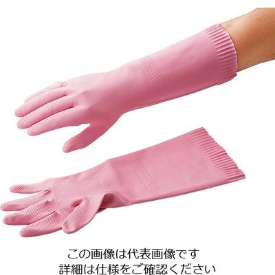 東和コーポレーション 天然ゴム厚手手袋 トワローブ(ピンク) M 1双 200-P-M 3-7145-01（直送品）