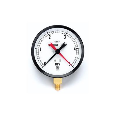 グランド牧場 セレクトセール イチネンTASCO 100φ圧力計(5.0Mpa設置針式) 1個 TA148AFー350 測定工具