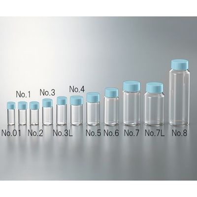 マルエム CCスクリュー管 透明 ブルーキャップ 20mL 1箱(50本入) No.5 1箱(50本) 3-4943-07（直送品）