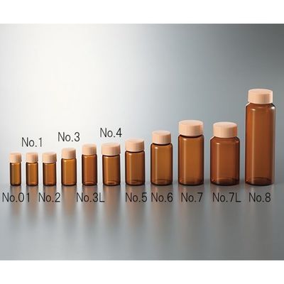 マルエム CCスクリュー管 褐色 オレンジキャップ 30mL 1箱(50本入) No.6 1箱(50個) 3-4946-08（直送品）