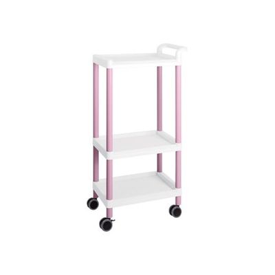 アズワン モバイルイージーカート(トールタイプ/レギュラー31)3段 ピンク ME31C 1個 3-6642-03（直送品）