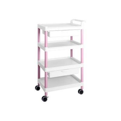 アズワン モバイルイージーカート(トールタイプ/ワイド32)ピンク 4段 引出しあり ME32F 1個 3-6644-06（直送品）