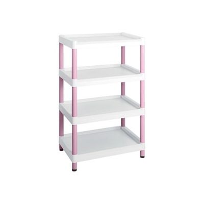 アズワン モバイルイージーカート(トールタイプ/ワイド32) 4段 (ピンク) ME32K 1個 3-6644-10（直送品）