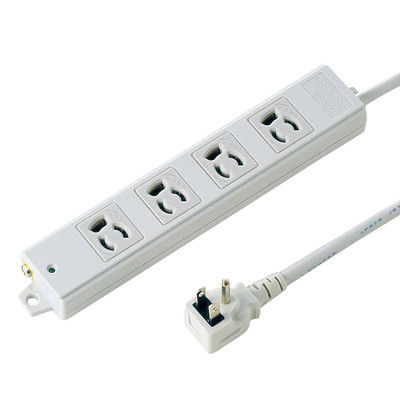 延長コード 電源タップ 3m 3P（ピン） 4個口 マグネット ライトグレー TAP-K4L-3 サンワサプライ 1個（直送品）