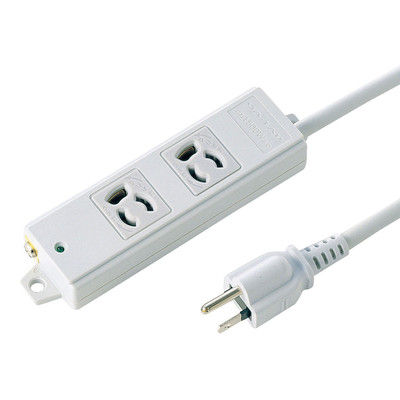 延長コード 電源タップ 3m 3P（ピン） 2個口 マグネット ライトグレー TAP-KE2-3 サンワサプライ 1個（直送品）