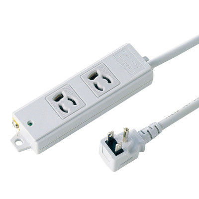 延長コード 電源タップ 3m 3P（ピン） 2個口 マグネット ライトグレー TAP-KE2L-3 サンワサプライ 1個（直送品）