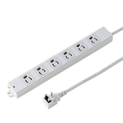 延長コード 電源タップ 1m 3P（ピン） 6個口 マグネット ライトグレー TAP-KE6L-1 サンワサプライ 1個（直送品）