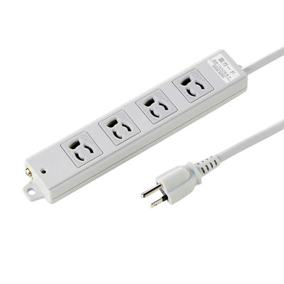 延長コード 電源タップ 3m 3P（ピン） 4個口 マグネット ライトグレー TAP-K4SP-3 サンワサプライ 1個（直送品）