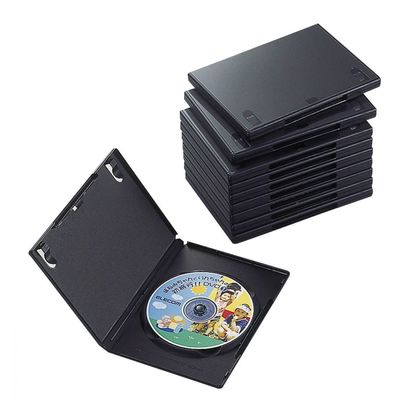 エレコム DVDトールケース 10枚パック ブラック CCD-DVD03BK 1個（直送品）
