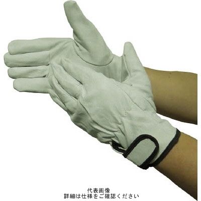 ユニワールド 豚本革手袋(袖口マジックタイプ) 革手工房 豚クレスト 内綿マジック LL 356-LL 1双 819-0542（直送品）