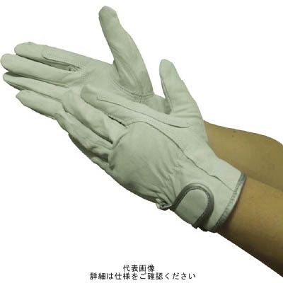 ユニワールド 牛本革手袋(袖口マジックタイプ) 革手工房 牛クレスト 当付マジック L 840-L 1双 819-0518（直送品）