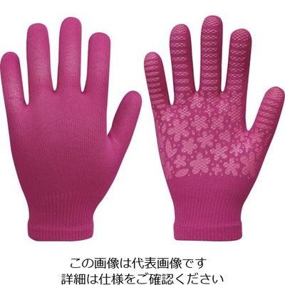 福徳産業 福徳 日本製すべり止め手袋 らくって ピンク 779-PNK 1双 787-1767（直送品）