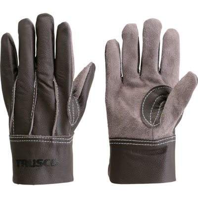 トラスコ中山 TRUSCO 牛本革製手袋 ブラウン LL TKBR-LL 1双 788-7205（直送品）