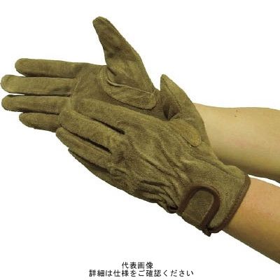 ユニワールド 革手工房 A級オイル牛床革 内綿マジック ブラウン M KS847-M 1双 819-0530（直送品）