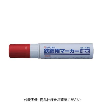 サクラクレパス サクラ 鉄鋼用マーカー極太 赤 PKK-J-19R 1本(1個) 779-8164（直送品）