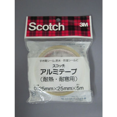 スリーエム ジャパン 3M スコッチ アルミテープ 耐熱・耐寒用 25mm×5m KAL-25 1巻 542-3317（直送品）