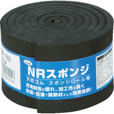アイテック 光 スポンジロール巻 50mmX1M 5t 黒 KSNR-10055 1巻 788-6713（直送品）