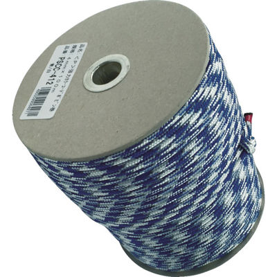 ユタカメイク 強力カラーコード 4mm×100m(青/白) PSCC-412 1巻 818-9787（直送品）