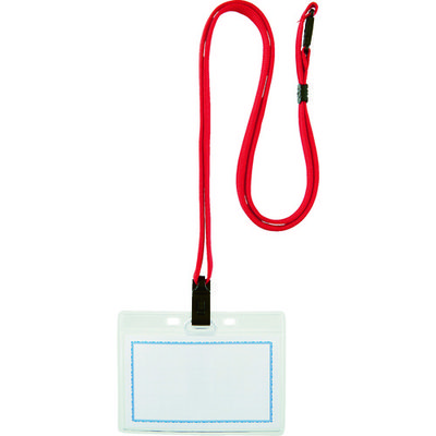 トラスコ中山 TRUSCO ストラップ付ホイッスル名札 ソフト 赤 TNH-S-R 1枚 787-9831（直送品）