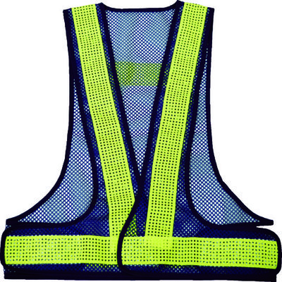 トラスコ中山 TRUSCO メッシュ安全ベスト 紺*イエロー TMV-BY 1着 786-9207（直送品）