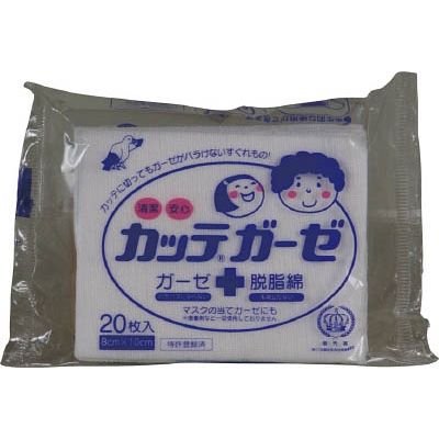 龍宮 カッテガーゼ 8X10 (20枚入) 7623 1袋(20枚) 818-9707（直送品）