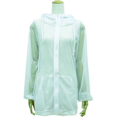 トラスコ中山 TRUSCO 虫よけメッシュパーカー S~Mサイズ ホワイト MPK-F1-W 1着 819-1353（直送品）