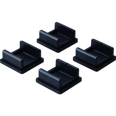 トラスコ中山 TRUSCO M2型軽中量棚用樹脂ベース 4個入 M2-JB4S 1セット(1個) 781-1721（直送品）