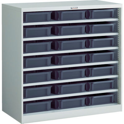 トラスコ中山 TRUSCO コンテナラックケース バンラックケース CF型 TSKー6BKX21個付 306CF-SK21BK 1台(1個)（直送品）