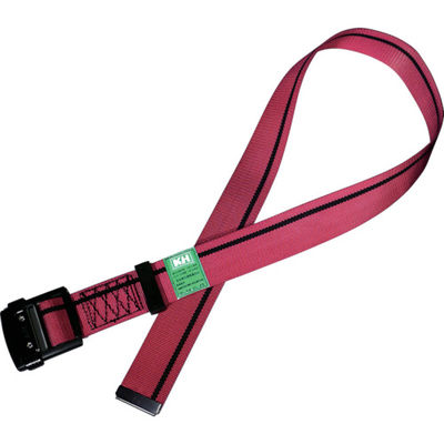 基陽 KH アルミバックル胴ベルト(スライド式) 1200mm 緋/黒 47419KF 1本(1個) 819-9256（直送品）