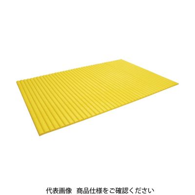 トラスコ中山 TRUSCO ジャバラマット 粘着付き 1200X1800mm イエロー TNC-1218NT-Y 1枚 818-7054（直送品）