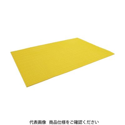 トラスコ中山 TRUSCO ジャバラマットスリム 粘着付き 1200X1800mm イエロー TNS-1218NT-Y 1枚（直送品）