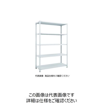 TRUSCO スチールラック SBL型抗菌塗装セミボルトレス軽量棚 W1200XD300XH1800 5段 W色 SBL-6435-W（直送品）