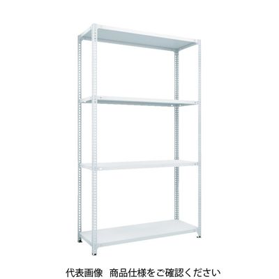 TRUSCO スチールラック SBL型抗菌塗装セミボルトレス軽量棚 W1200XD300XH2100 4段 W色 SBL-7434-W（直送品）
