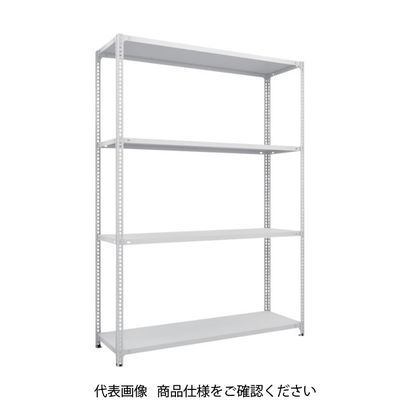 TRUSCO スチールラック SBL型抗菌塗装セミボルトレス軽量棚 W1500XD300XH2100 4段 W色 SBL-7534-W（直送品）