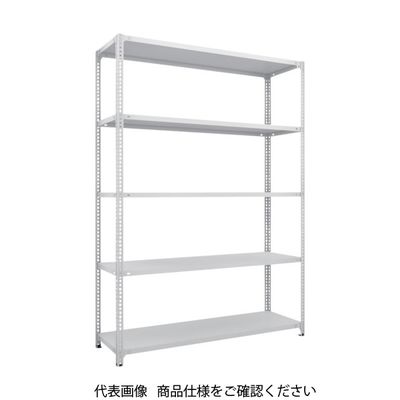 TRUSCO スチールラック SBL型抗菌塗装セミボルトレス軽量棚 W1500XD300XH2100 5段 W色 SBL-7535-W（直送品）