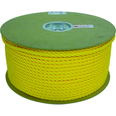 ユタカメイク ポリエチレンロープドラム巻 9mm×150m イエロー PRE-50 1巻 794-7585（直送品）